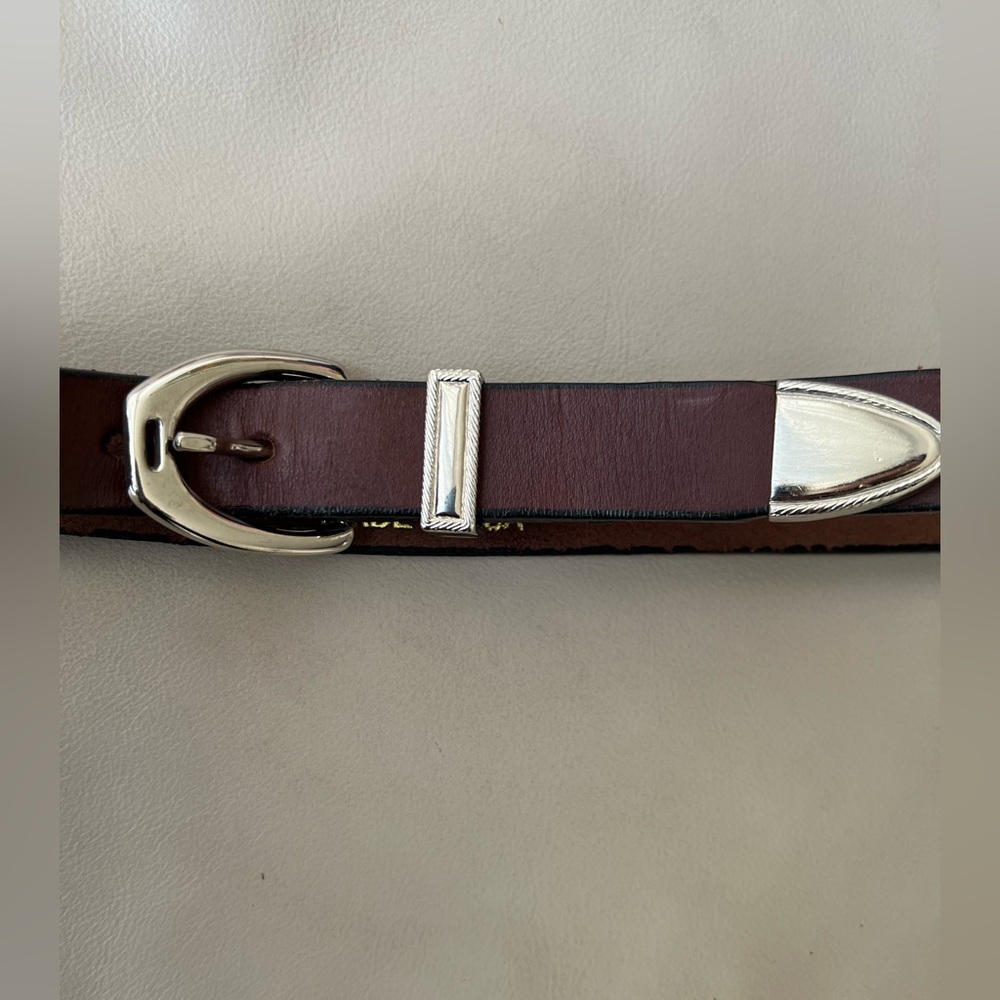 Horse-themed Brown Leather Belt - Size 30 - Picture 8 of 11